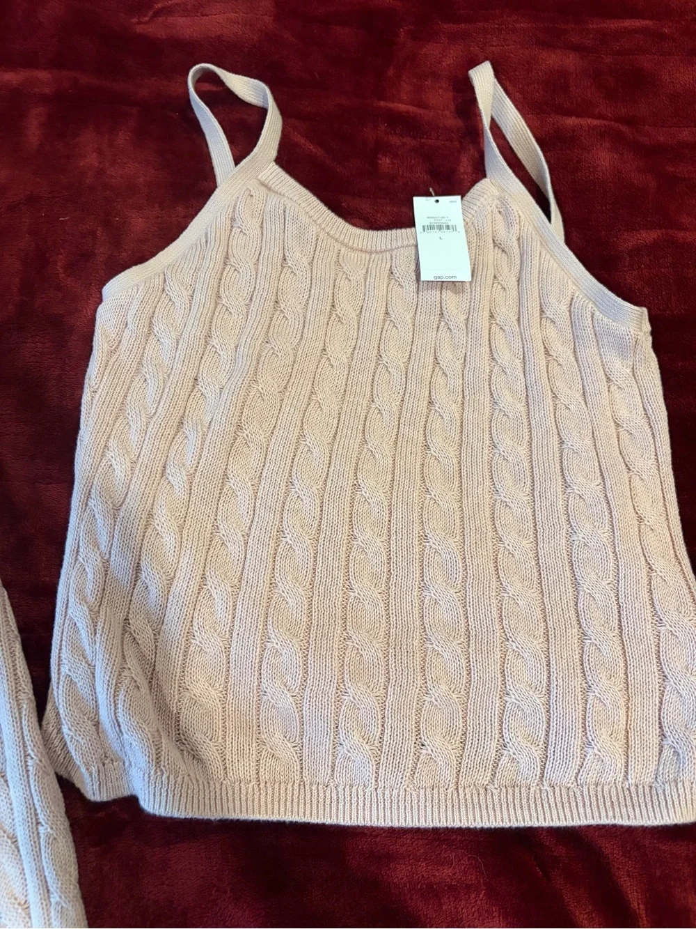 Gap Cable Knit Pink Skirt and Tank set- Big Girls